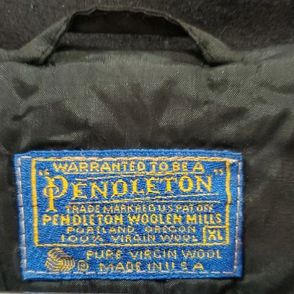 Pendleton VINTAGE 90'S High Grade Western Wear Black & Red Bomber Jacket Xlarge - Picture 2 of 13